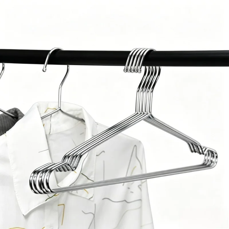 10PCS Solid Stainless Steel Children Hanger Size Anti Rust Kids Clothes Support Household Baby Laundry Drying Hanger