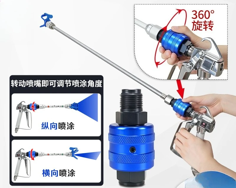 Airless Paint Sprayer Replacement Parts, Universal Latex Paint Spray Nozzle & Spray Direction Regulator for Sprayer Repair