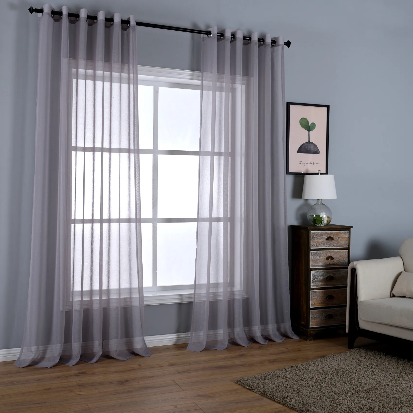 310cm Height Custom Made Solid Color Curtain Tulle Balcony Curtain Living Room Sheer Curtain Bedroom White Tulle Curtain