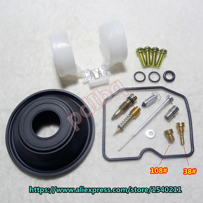 (1 set/ pack) For Kawasaki ZZR250 ZZR-250/EX250-E/F/G/H GPX-250R/ZX-250 carburetor repair kit with vacuum diaphragm and float