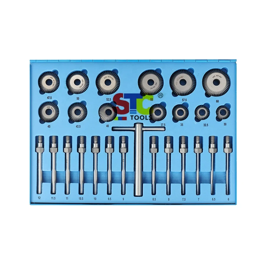 2026 Motorcycle Repair Cutter Valve Tool Set Cars & Bikes Modified Reaming Tools 13pc HSS Valve Seat Reamer