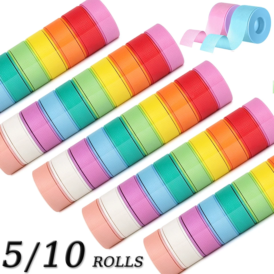 5/10Rolls Silicone Gel Tape for Eyelash Extension Under Eye Pad Patches Sensitive Skin Breathable Tape Grafting Lash Makeup Tool