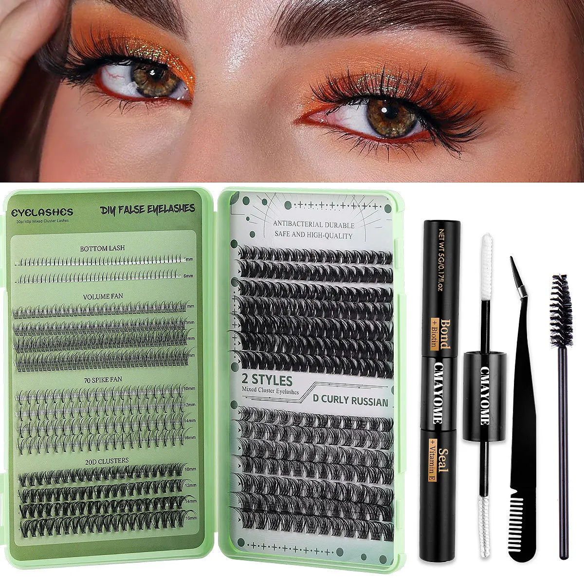 530 Fans Mix Length Eyeslash Extension Personal Eye Lash Professional Makeup Individual Cluster Grafting Wholesal False Eyelash
