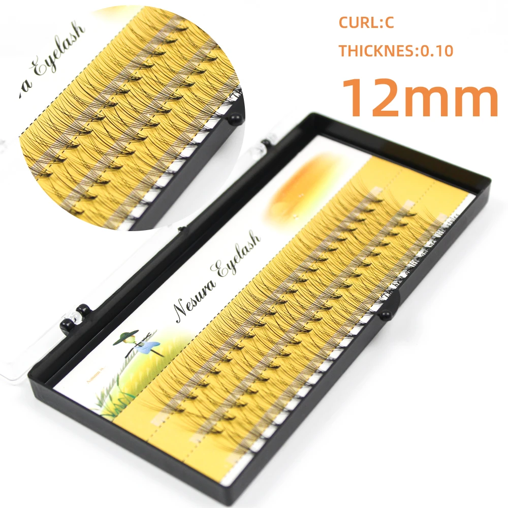 Grafting World 10D Eyelash Extension Real Human Lashes for Make Up Individual Eyelashes Russia Volume Premade Fans