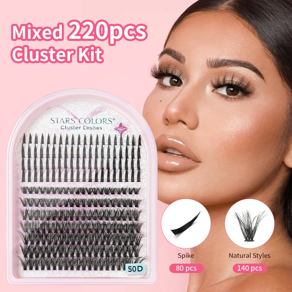5D Volume Cluster Lashes Grafting Curl D False Eyelashes Extension Eye Beauty Makeup Tools