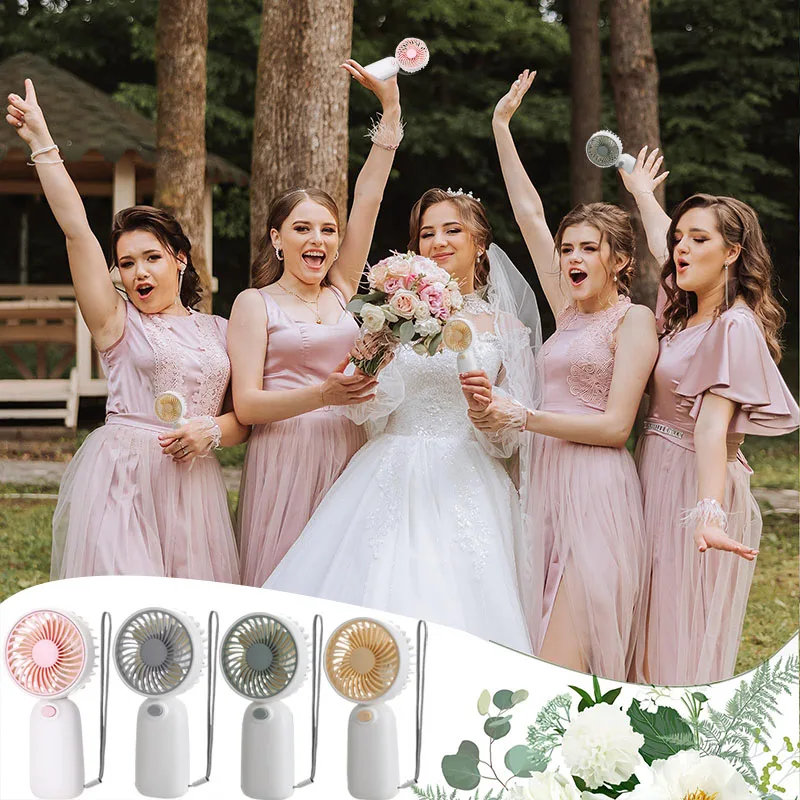 10-100 Pcs Mini Handheld Fan Bulk Wedding Fan Battery Operated Portable Fan Party Favors for Guests Bridal Shower Wedding Gifts