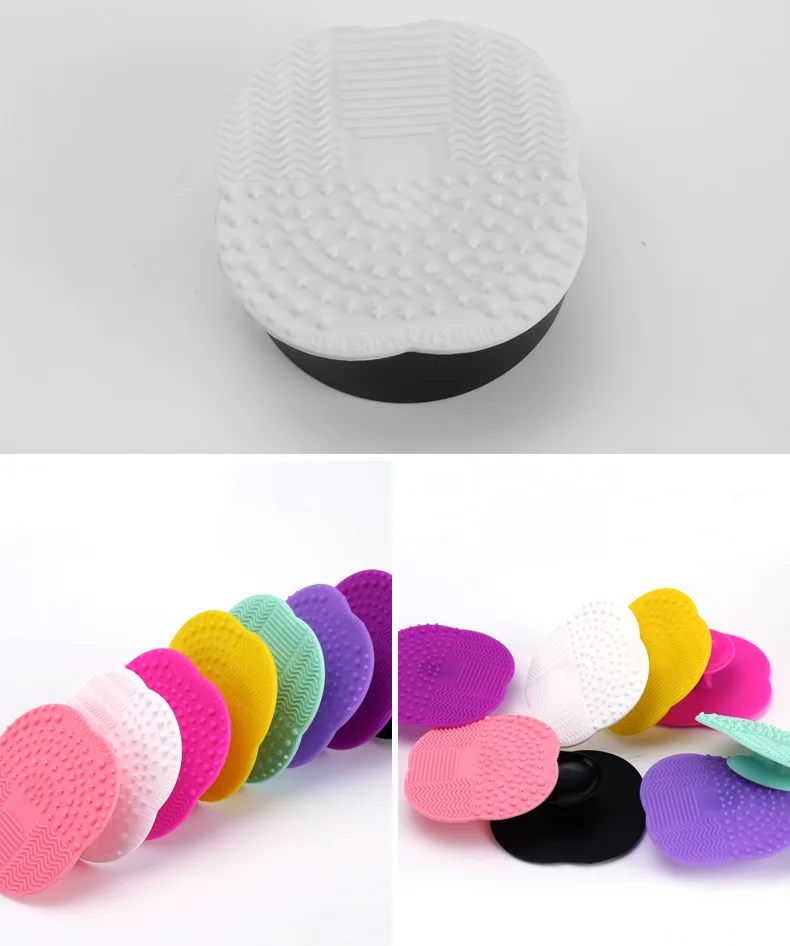 1 PC at random Silicone Cleaning Cosmetic  Washing Brush Gel Cleaner Scrubber Tool Foundation Makeup Cleaning Mat Pad Tool T0039