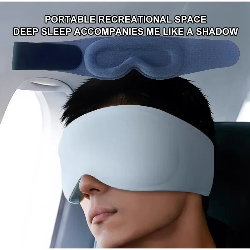 Upgraded 3D Sleep Mask Blackout Memory Foam Light Blocking Blindfold Zero Eye Pressure for Women Men Makeup Protection Nap Mask