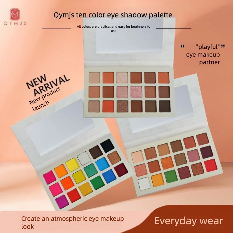Palette Artists, Stage Makeup, High Pigment Matte Glitter 18-color Multi-color Eyeshadow For Daily Light Makeup And Events