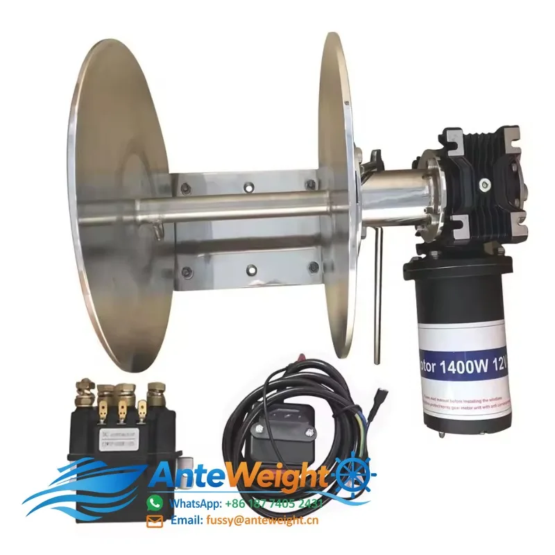 400w-2500w Marine Equipment Boat Accessories Anchoring Systems  Rapid 1000W Stainless Steel Anchor Winch Bundle