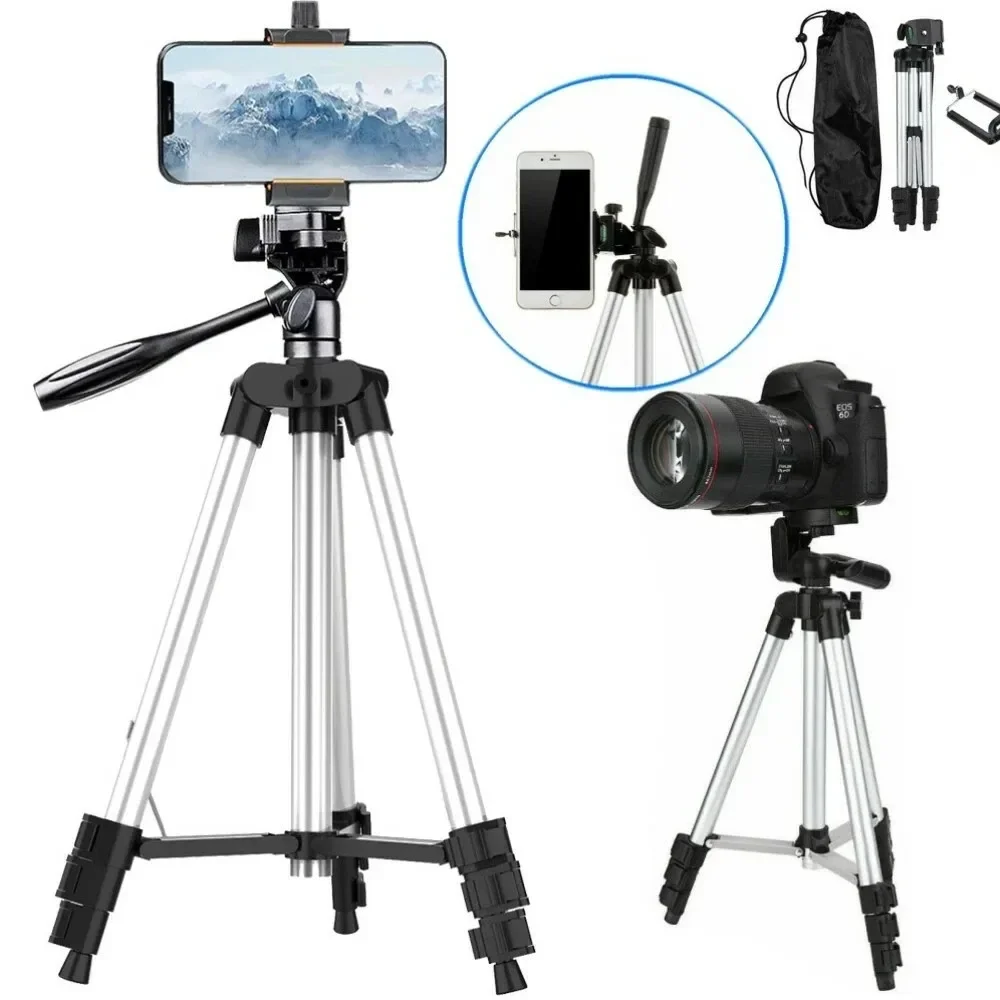 Portable Phone Tripod Stand with Bag Foldable Camera Mount for iPhone Samsung+ Bag