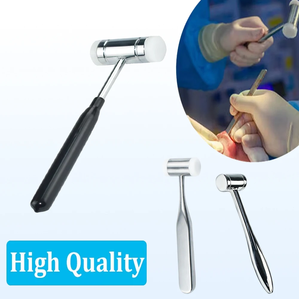 Tooth Extraction Bone Contouring and Implant Placement Tools Double Headed Nylon Dental Bone Mallet Hammer for Oral Surgery