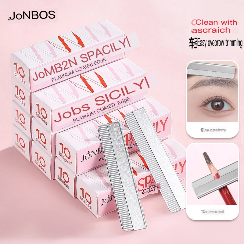 JONBOS Women's Stainless Steel Shaving Blade Eyebrow Trimming Tool Beauty Salon Exclusive Grooming Artifact