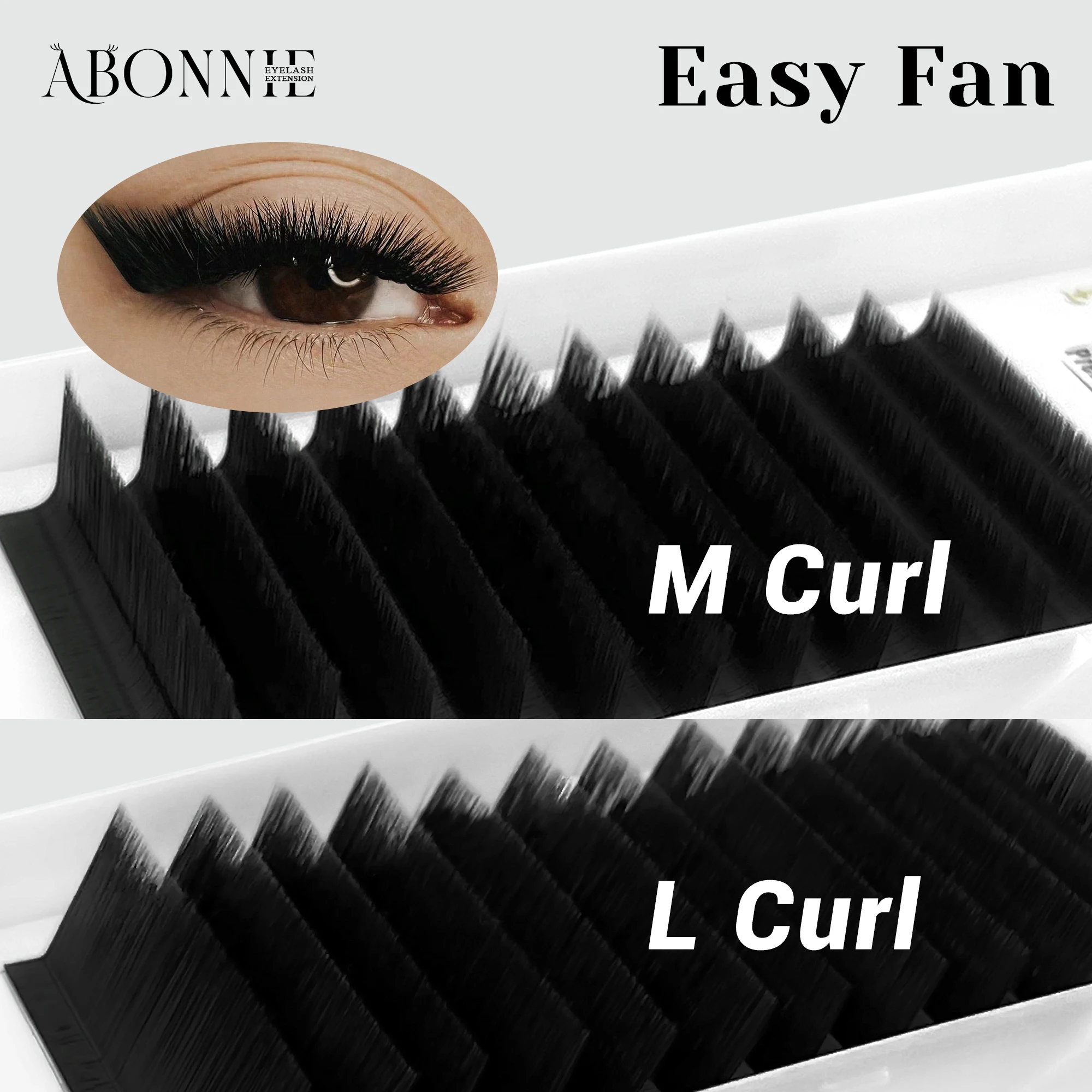 ABONNIE M L Curl Easy Fanning Auto Fans Eyelash Extension Self Handing Making Fast Bloom Flowering Mega Volume Lashes