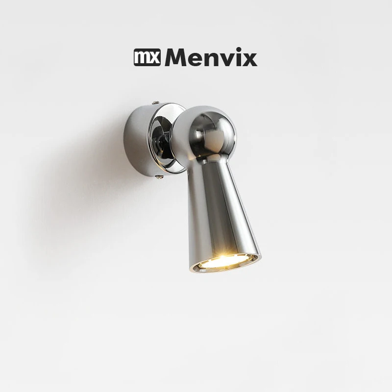 Nordic Chrome Metal Wall Lamp Creative Adjustable Reading Wall Lights Led Decorative Home Bedroom Restaurant Lighting Fixtures