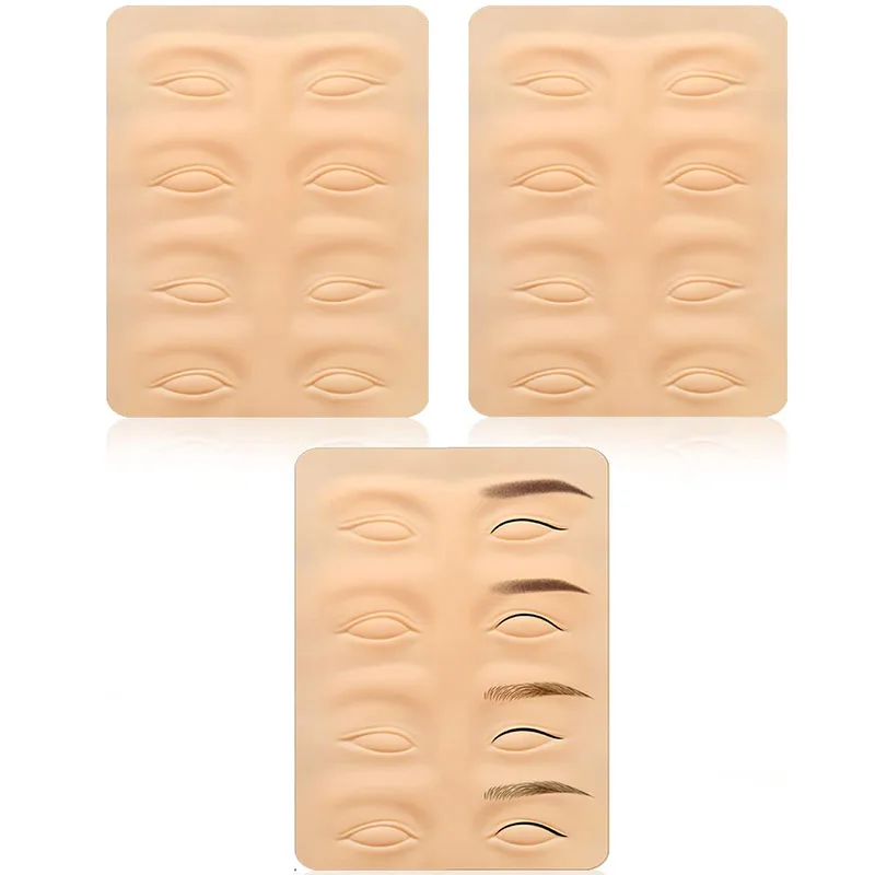 Tattoo Practice Skin Microblading Supplies Eyebrow Eyeliners Practice Latex Skin Permanent Makeup Eyebrow Tattoo Training Tool