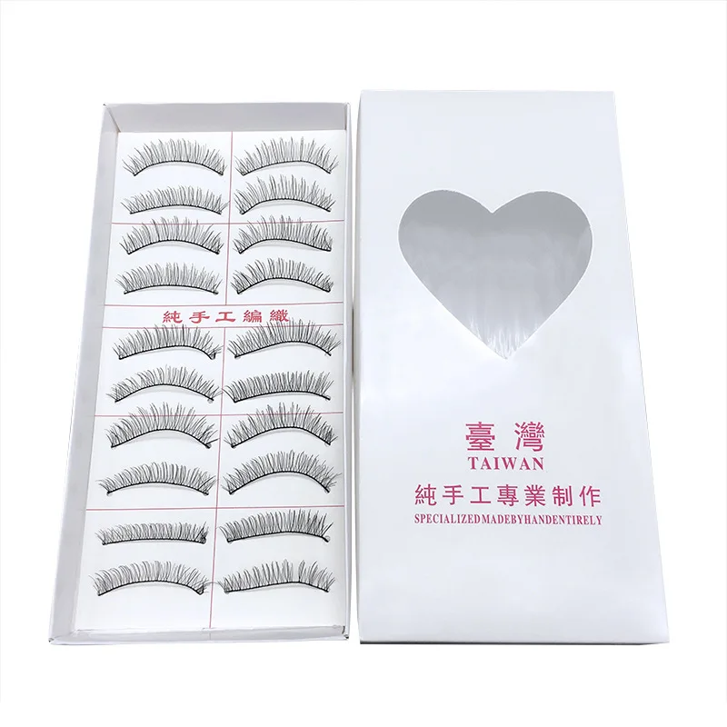 10Pairs Training False Eyelashes For Beginners Soft Natural Teaching Lashes Extension Eye Makeup Practice Tools Handmade
