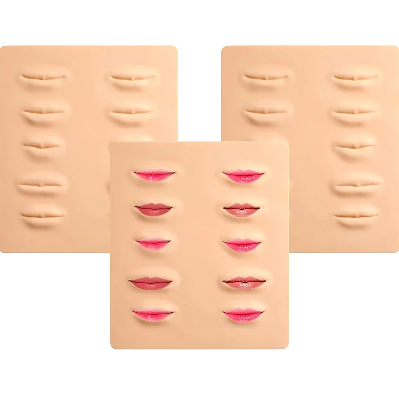 Lip Tattoo Practice Skin Microblading Supplies Silicone Practice Latex Skin Permanent Makeup Lips Tattoo Training Tool Beginner