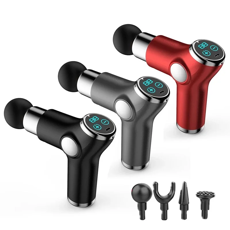 Smart Library New Mini Fascia  KH-515 USB Rechargeable Cordless Hand Held Massage  32 Speed LED Touch Screen Percussion Mu