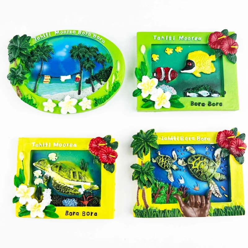 France Tourism Souvenirs Fridge Magnets Home Decor Tahiti Paris Travelling Fridge Magnetic Stickers Wedding Gifts