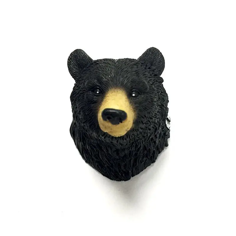 USA North American Black Bear Head (Wildlife Icon) 3D Resin Fridge Magnet Souvenir Home Decor