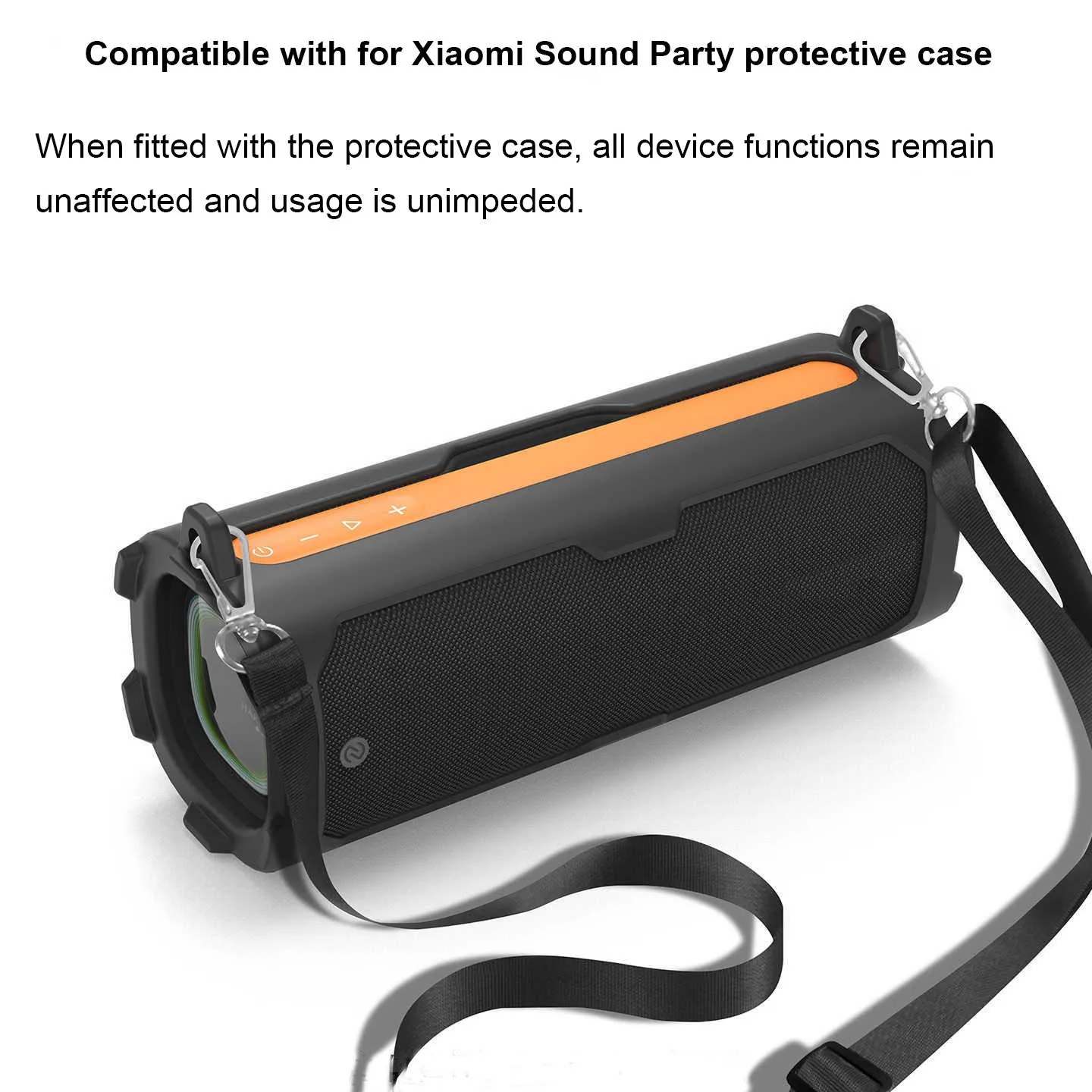 Silicone Case Cover for Xiaomi Sound Party Bluetooth-compatible Speaker, Travel Carrying Protective with Shoulder Strap