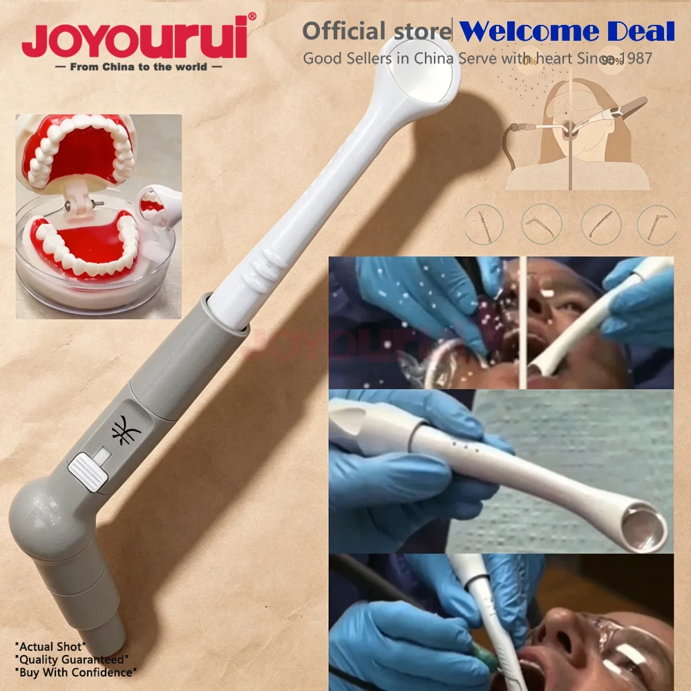 Dental Mouth Opener HVE Suction Droplets Dental Cheek Lip Retractor Dentistry Intraoral Mirror with Aspiration Dental Chair Lab