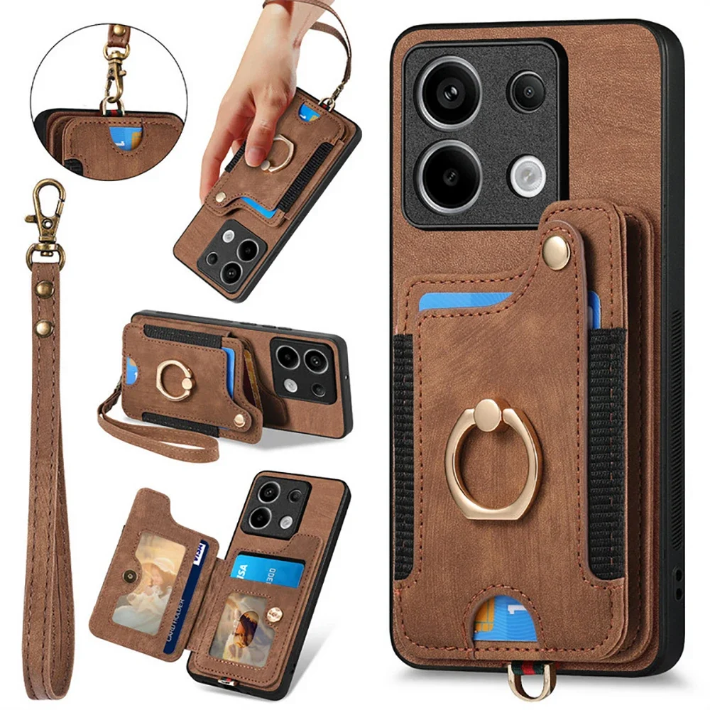 For Xiaomi Poco F8 Ultra F7 X7 M7 X6 F6 M6 X5 F 8 Pro 5G RFID Leather Back Case For Redmi Note 13 Pro Plus Case Mi 13T 14T Cover