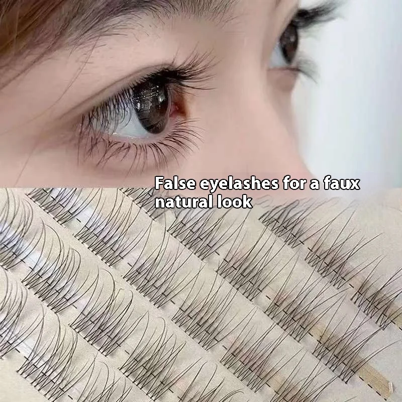 120pcs Self-Adhesive False Eyelashes, Natural Long DIY Individual Eyelashes Extension, Single Cluster Internet Segmented Eyelash
