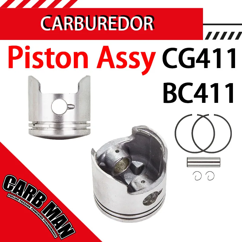 For NB411 CG411 47cc 49cc 2 Stroke Engine Garden Chainsaw Trimmer Blower Gas oline Cylinder Piston Assy