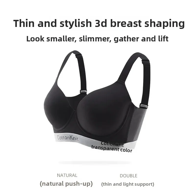 Wireless Bra KUCLUT sexy Invisible Thin Sports Bra Large Size Anti Shake Light Exercise Bra Summer Thin Cotton Underwear