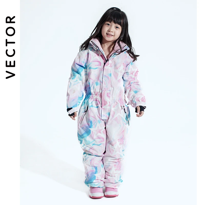 -30 Degree Children Ski Jumpsuit 2020 Winter Snowboard Jacket Boys and Girls Outdoor Snow Suits Warm Waterproof Kids Ski Jacket