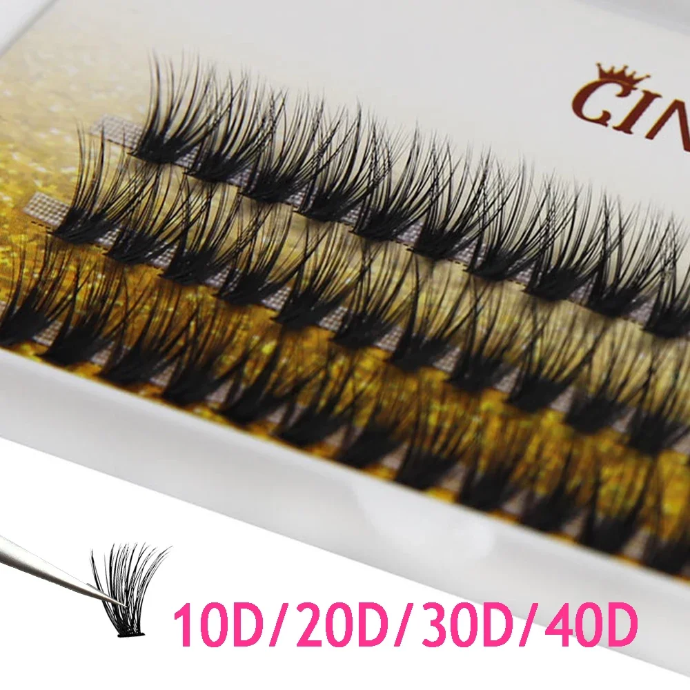 Fluffy Bundles 30D/40D Cluster False Eyelash DIY Self Fanning Lash Extension Individual 8-16mm Eyelash Supplies Drop Shipping