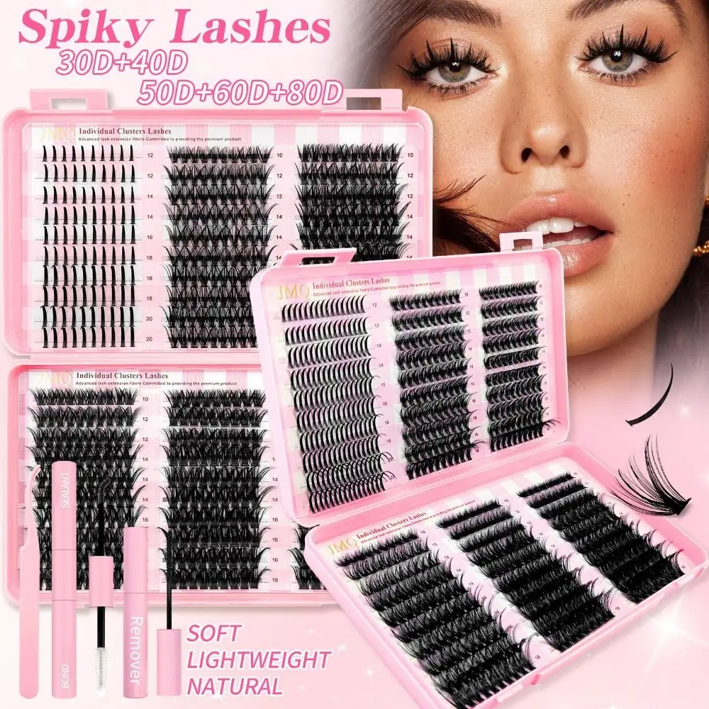 9-16mm Length False Eyelashes 3D Volume Natural Look 3D Faux Mink Lash Volume Fans Fluffy Clusters DIY Lash Extension Kit