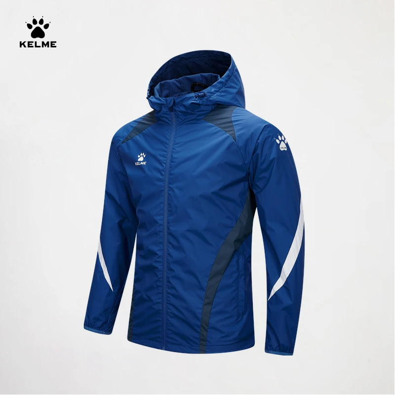 KELME sports windbreaker men's waterproof hooded woven jacket outdoor running windproof waterproof jacket