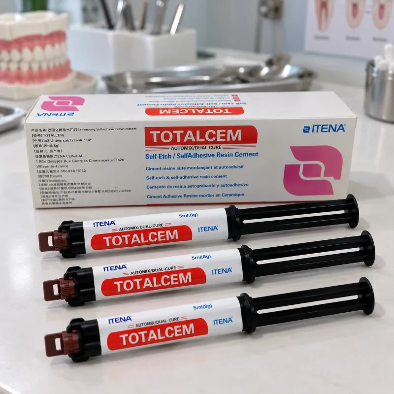 8g Dentistry Supplies ITENA TotalCem Self-Adhesive Dual-Cure Resin Cement for Permanent Crown Veneer Inlay Bonding Dental Cement