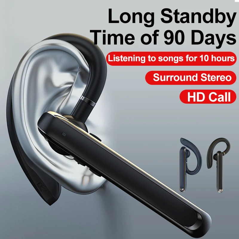 Business Bluetooth Headset Wireless Earpiece Handsfree Earphone Mini Wireless Headphone Noise Reduction For Phone Earpods F880