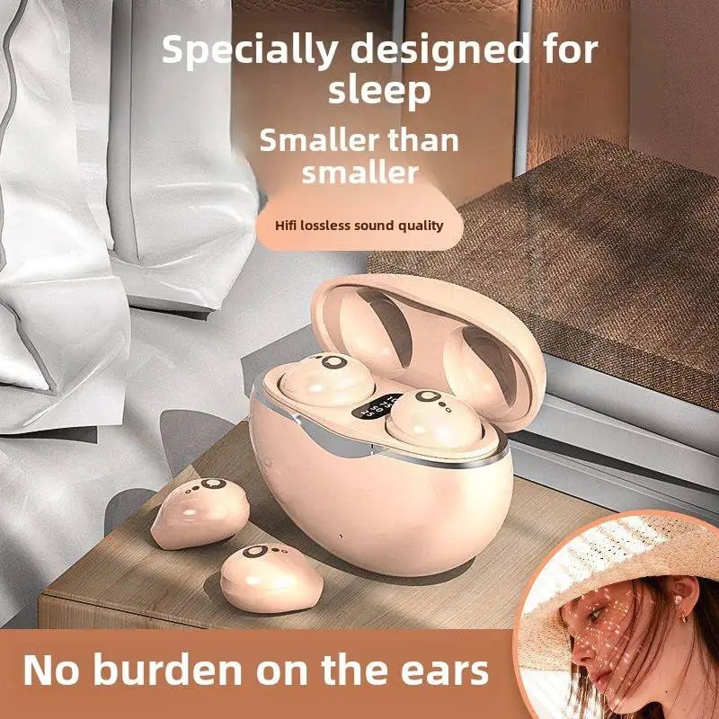 TWS Mini Sleep Invisible Headphone Wireless Bluetooth Work Game Work Earphone Stereo Noise Reduction Comfortable Wear Headset