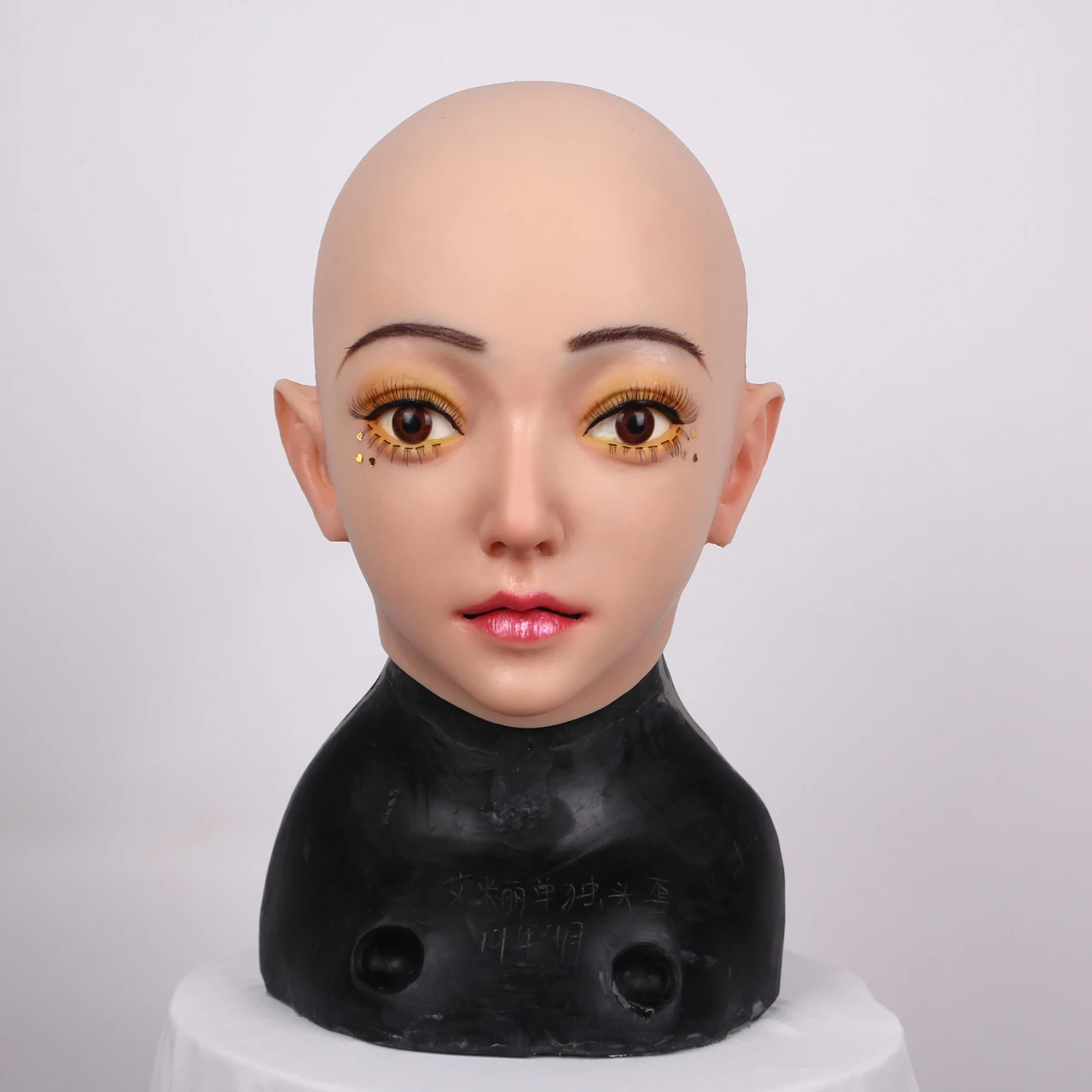Realistic Beauty Silicone Head Mask Soft Elastic Full Face Mask Men To Women Cosplay Halloween Party Disguise Costume Mask Emily