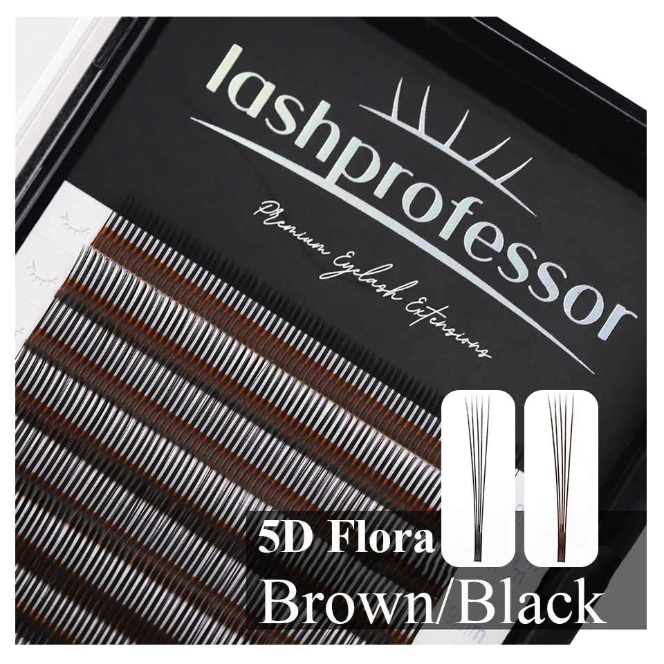 5D Premade Volume Spikes Angel Lash Bloom Easy Fan Eyelash Extensions Wet Effect 5D Flora Wet Lashes Soft Individual Black Fairy