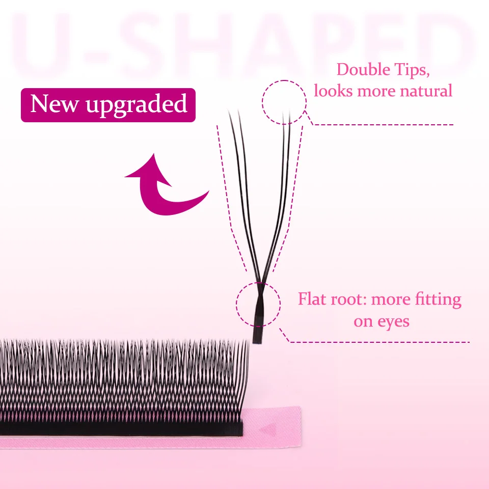NEW Eyelash Extension U Shape Premade Fans Lashes Easy to Apply 3D 4D 5D Volume Hand Woven U Shape W Style Eyelash
