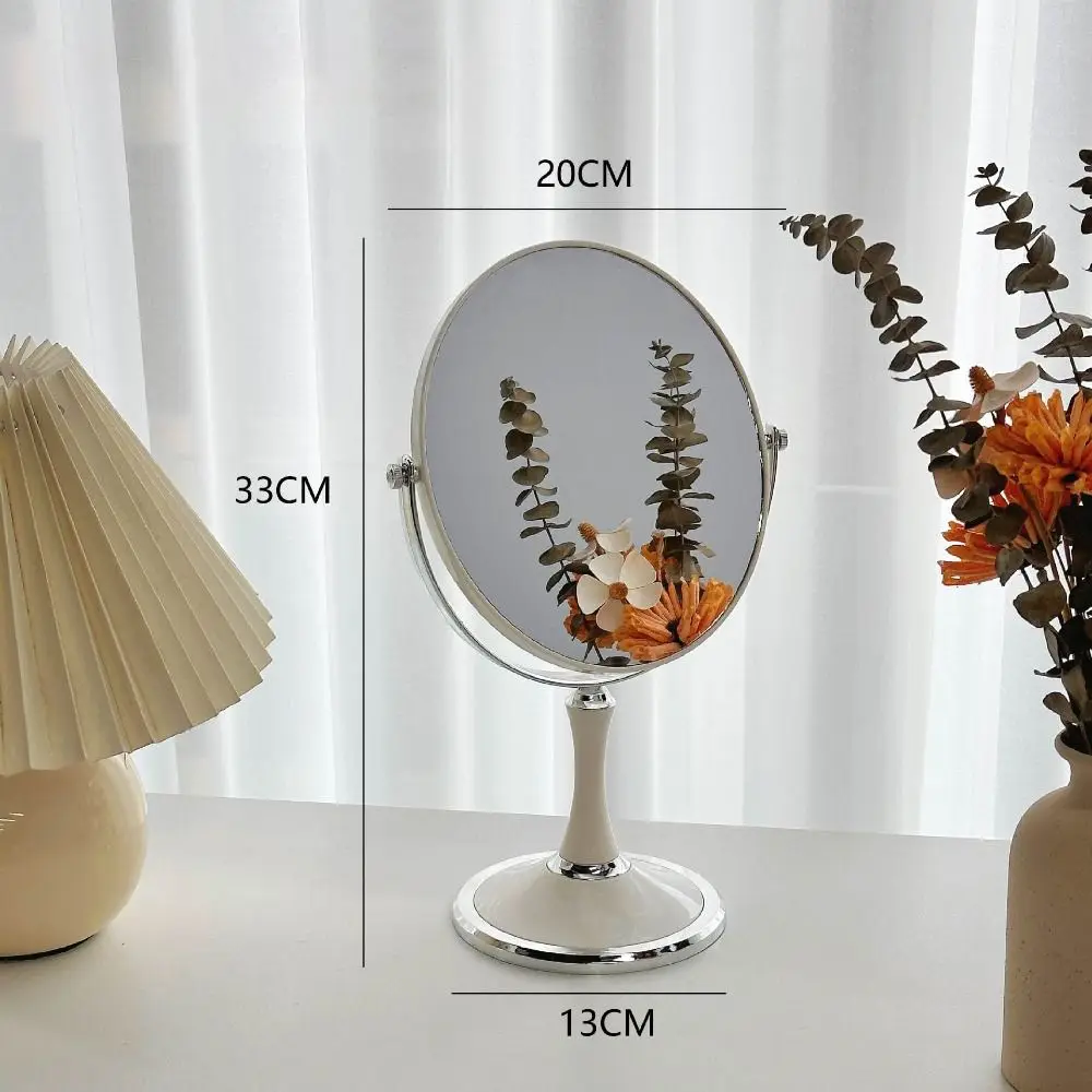 360 Rotating Double-sided Makeup Mirror European Style 3x Magnifying Glass Vanity Mirror High Definition Light Luxury