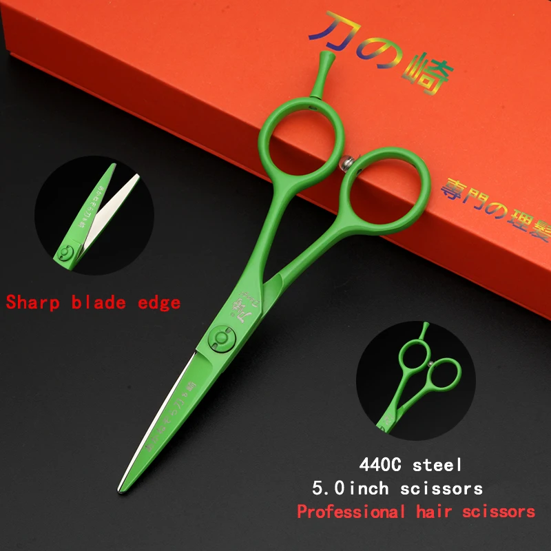 Professional Hair Salon 440C Steel High Grade Scissors 5.0/5.5/6.0/7.0 Inch Hairdressing Scissors Hair Cutting