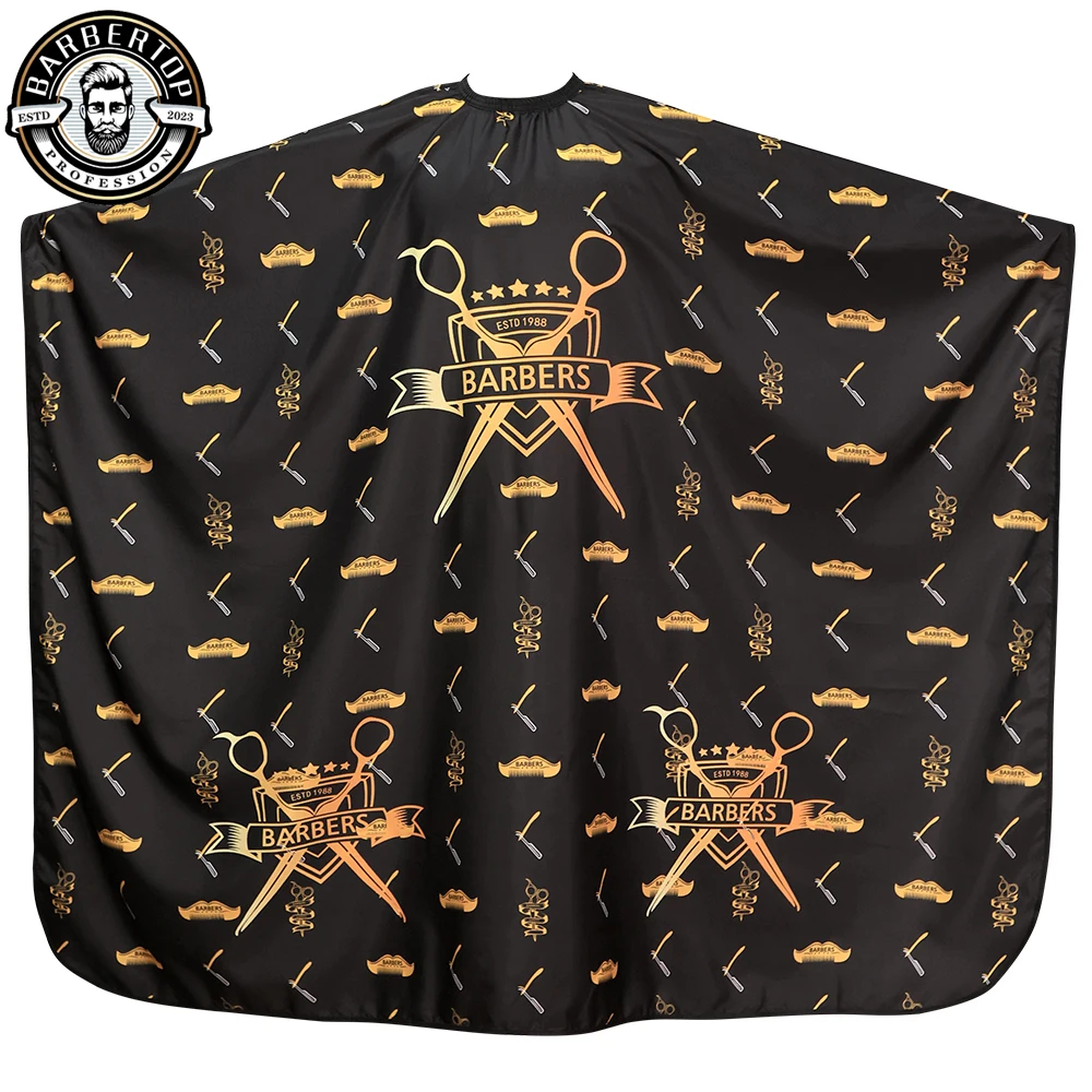 Professional Haircut Hairdresser Barber Cloth Hairdressing Pattern Apron Cape Antistatic Hair Cutting Gown Salon Supplies