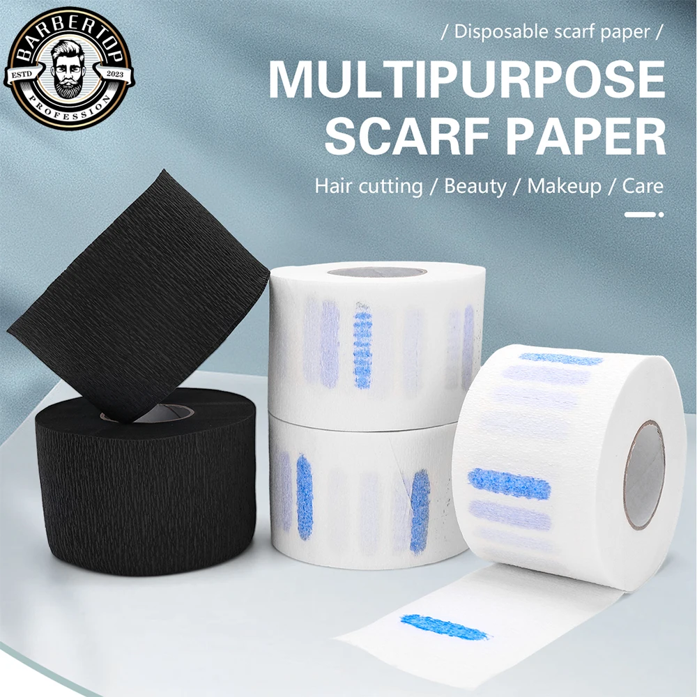 Professional Haircut Necks Disposable Hairdressing Collar Haircut Cape Covering Neck Paper Roll Cutting Wrap Apron Accessory