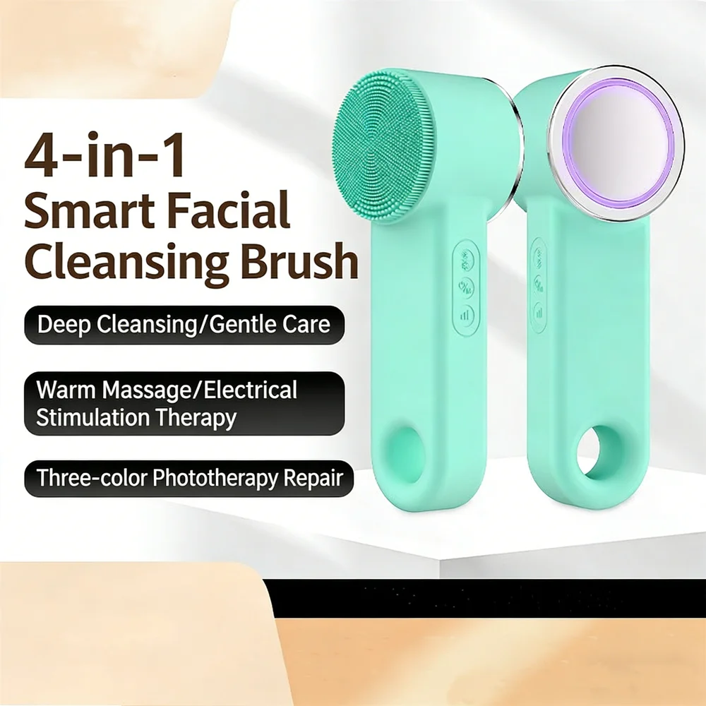 New Silicone Pore Cleaner Facial Deep Cleaning Electric Skin Care Massager Brush