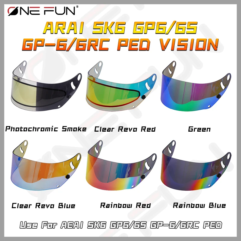 Photochromic Motorcycle Helmet Visor for SK6 GP6 6S 6RC PED HD Anti-Scratch Anti-Burst Day Night Use UV Protection for Arai