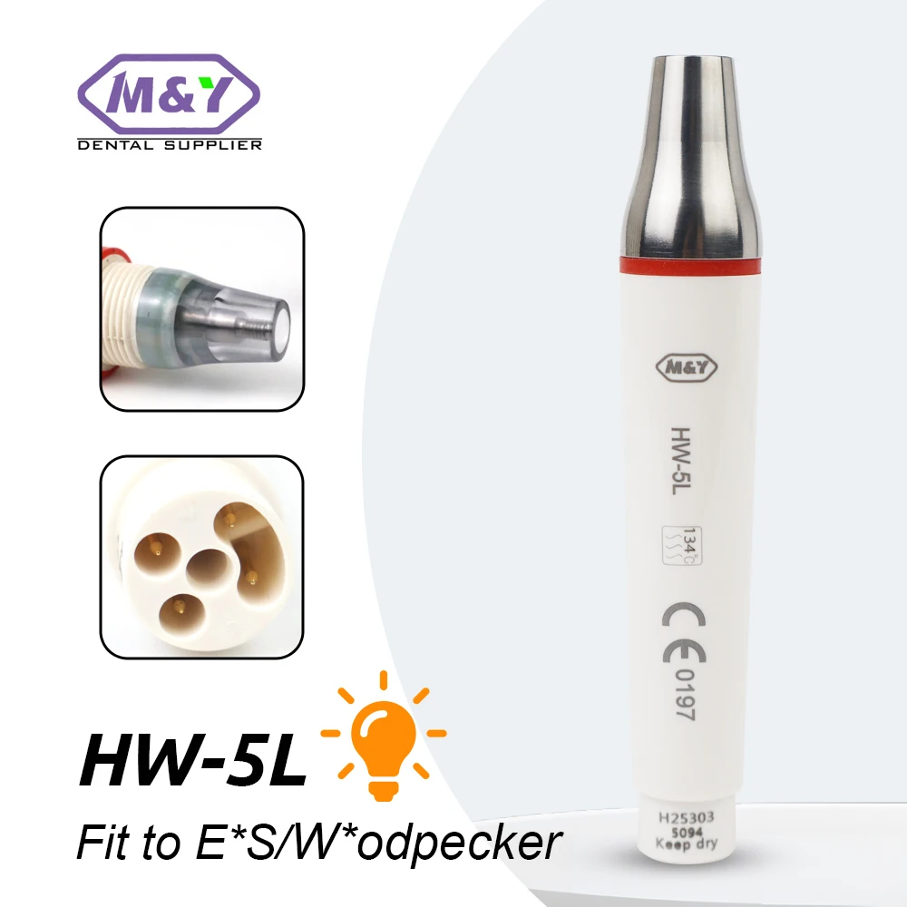 Dental LED Piezo Scaler HW-5L Detachable Handpiece Fit for E*S Ultrasonic Scalers