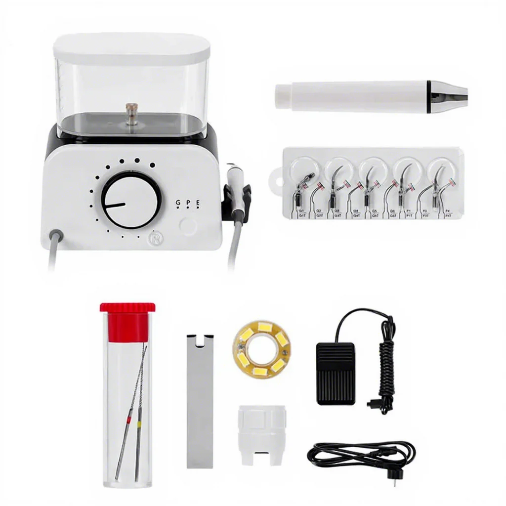 Dental Ultrasonic Scaler Machine Water Tank Periodontics Endo Scaling Teeth Scaler with LED Detachable Handpiece