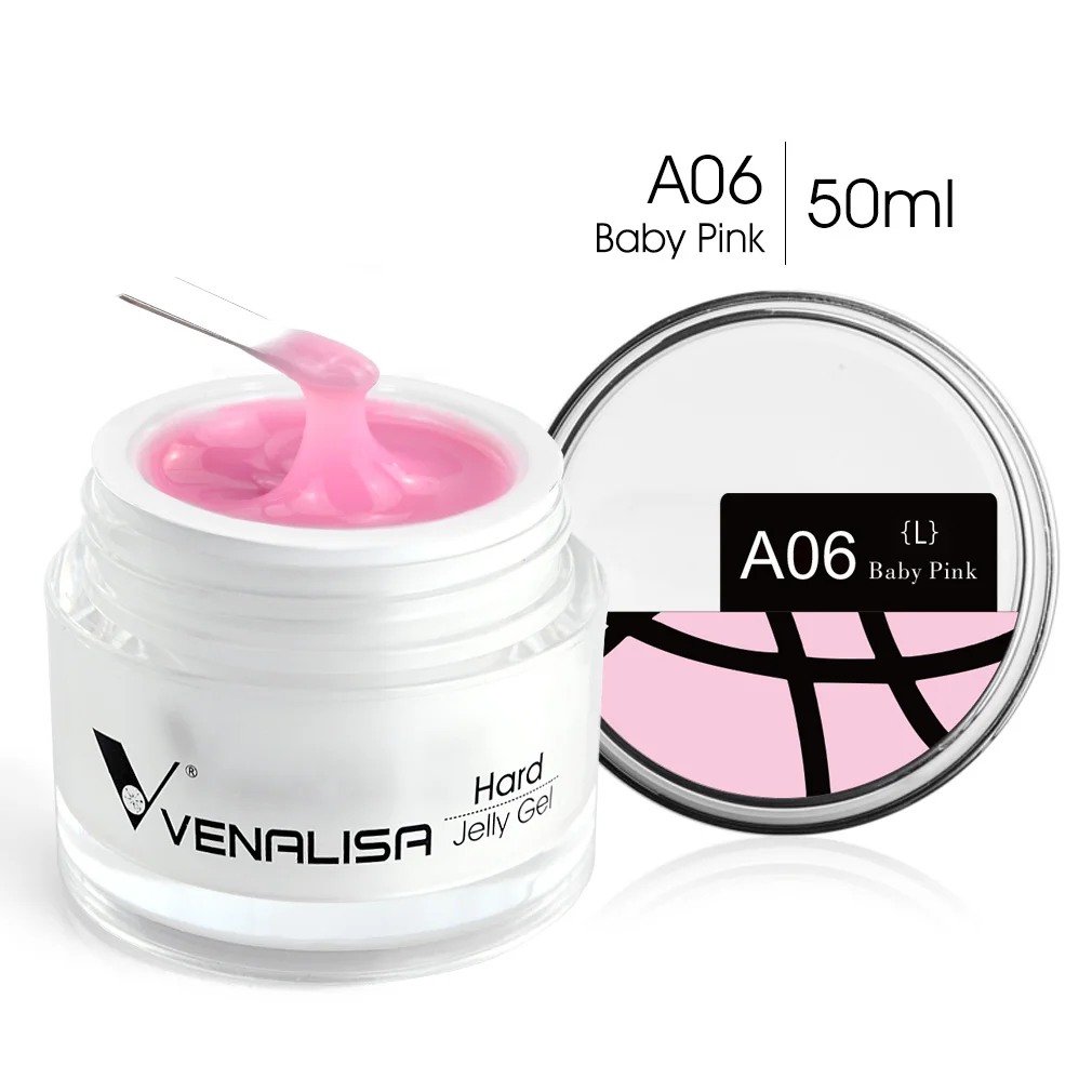 50ml Venalisa New Extension UV LED Jelly Gel Soak Off Sculpture Camouflage Poly Nail CANNI Supply Extending Clear Color Nail Gel